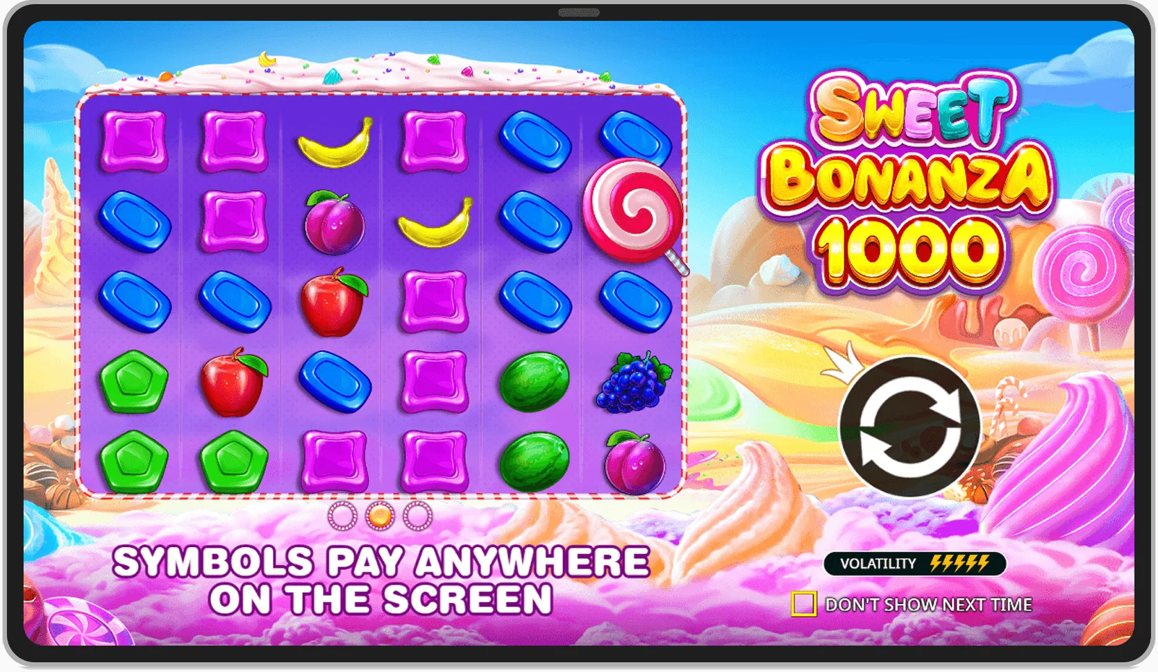 Sweet Bonanza 1000 free spins feature